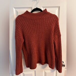 Mauve Pink Mock Turtleneck Sweater